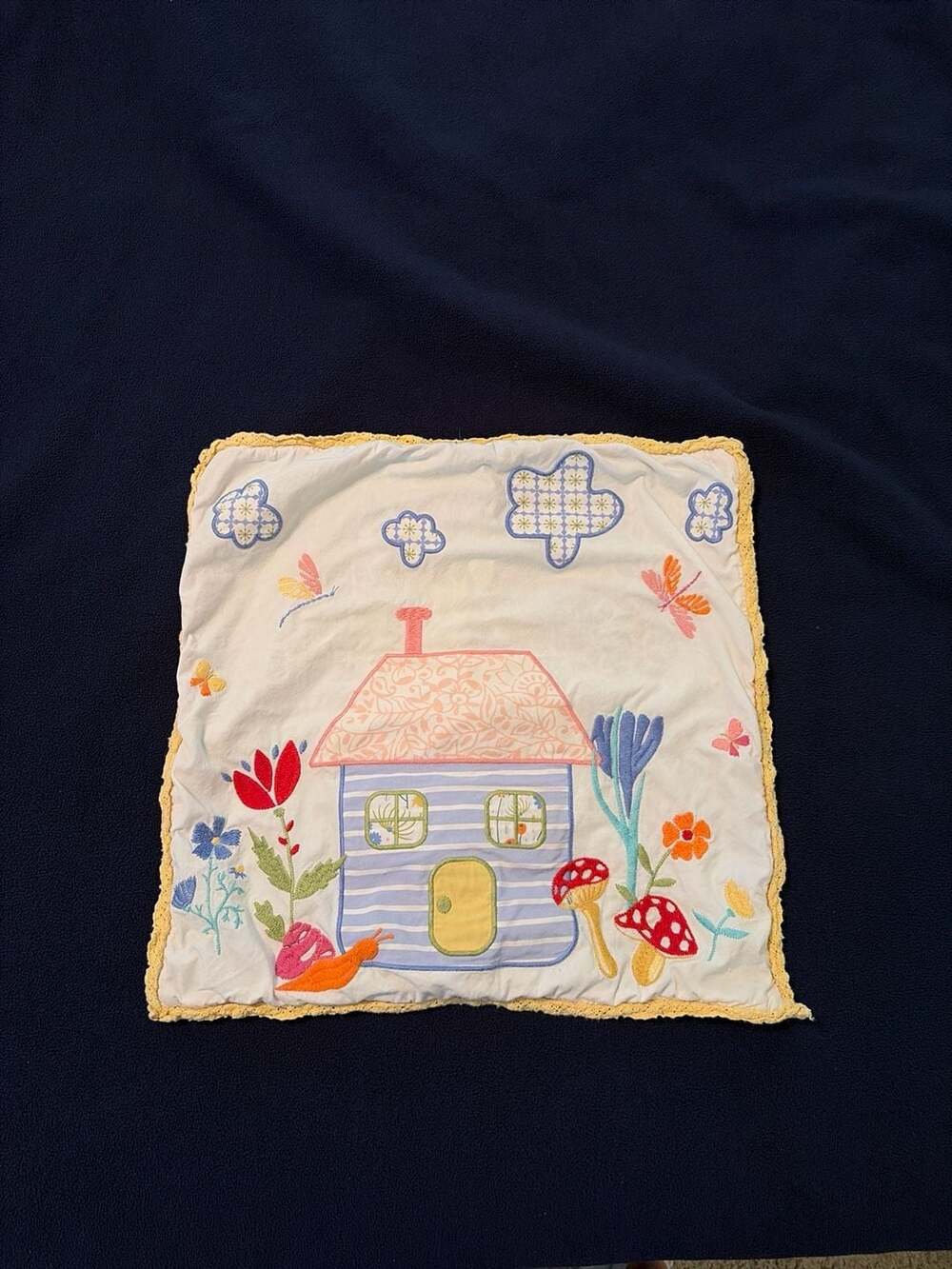 Matilda Jane Embroidered House & Garden Pillow Sham 16x16